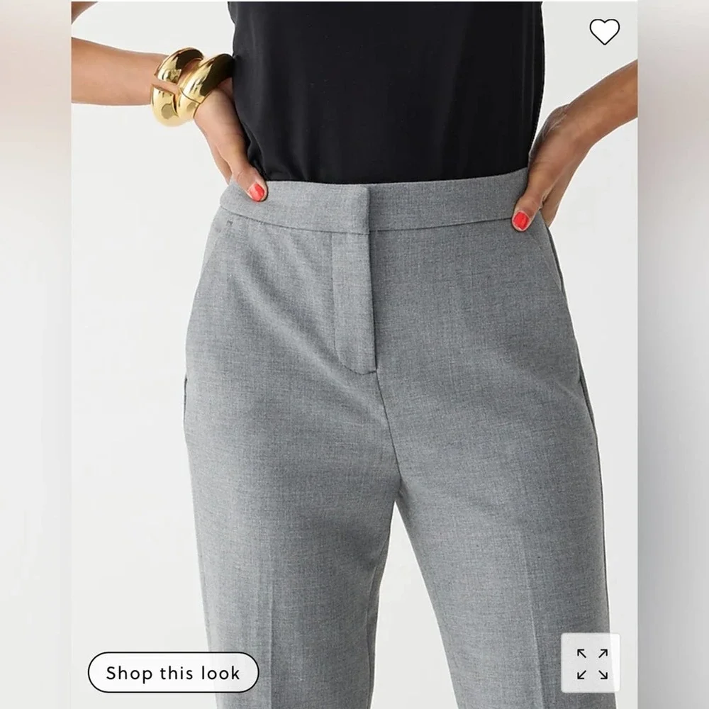 J Crew Gray Trousers Career Pants 00 - Picture 2 of 12